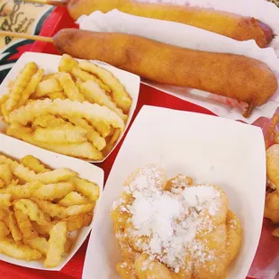 a variety of food items