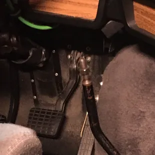 No gear shift knob in the truck which is so fun to sit in and pretend to drive