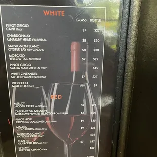 Wine Menu