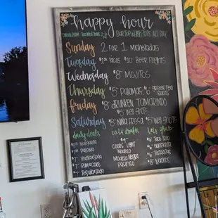 Happy Hour board