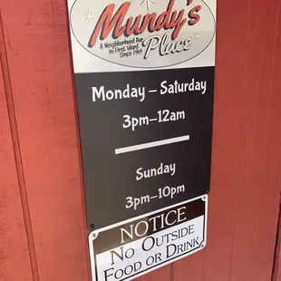 a sign for the restaurant