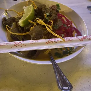 Carne Asada Kom Sow Pan Noodles