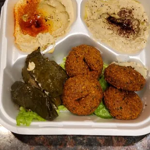 Take away veggie plate