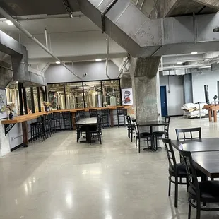 the interior of a brewery