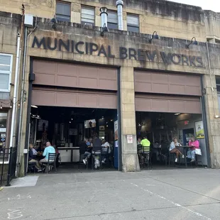 Indoor seating available, garage doors open during great weather!