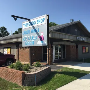 the front of the building