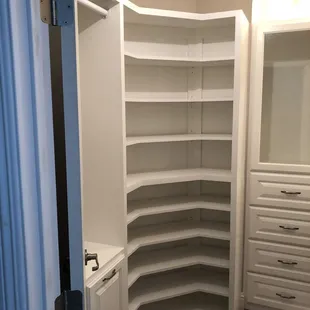 After. Plenty of top shelf space for storage bins etc..