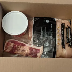 the contents of a box