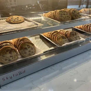 a display of baked goods