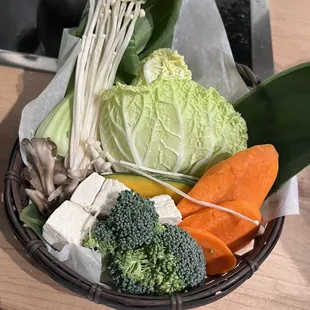 Veggies included