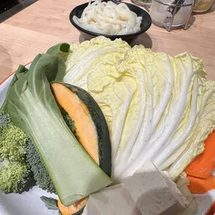 Standard plate of vegetables