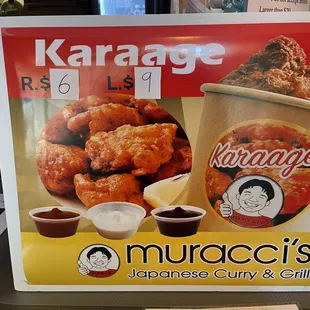 Karaage menu