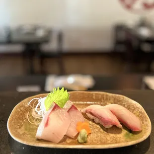 a plate of food on a table