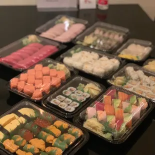 interior, sushi and sashimi