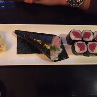 Yellowtail with Green Onion Hand Roll