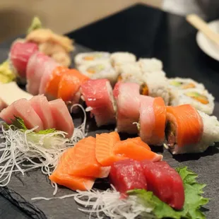 a variety of sushi