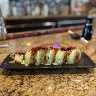 Off the regular menu, the Rainbow Roll.