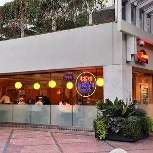 Outside of the restaurant