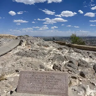 Mount Franklin Scenic Point marker