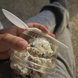 Flavor of the day had cookie dough and hard fudge *can't remember actual name*