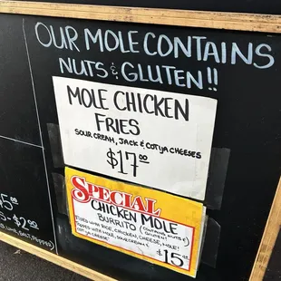 Mole menu