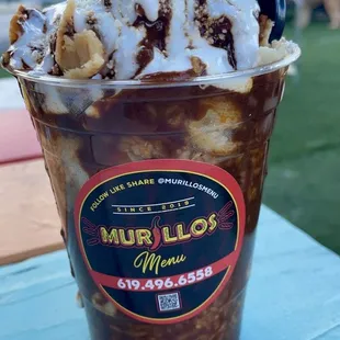 Tamale mole in a cup