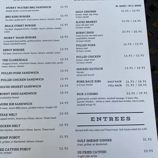 Menu Back March 2024