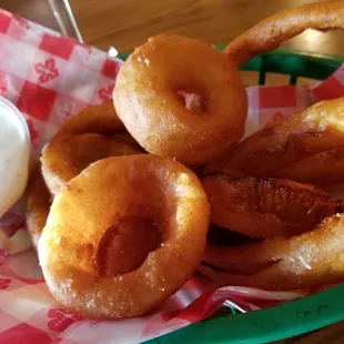 The freshly made onion rings were amazing!