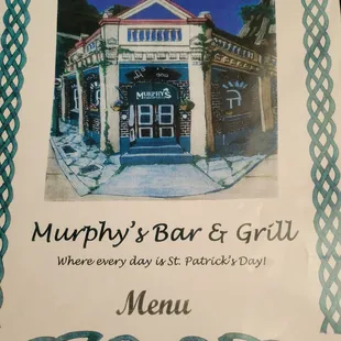 Menu cover