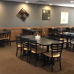 Dining area separate from bar area.