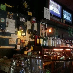 a bar with a lot of alcohol