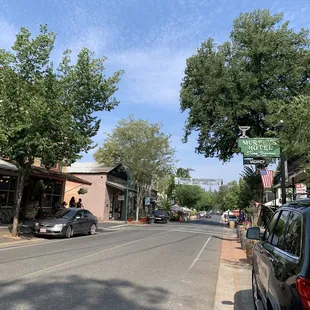 Main Street a block and a half from park.