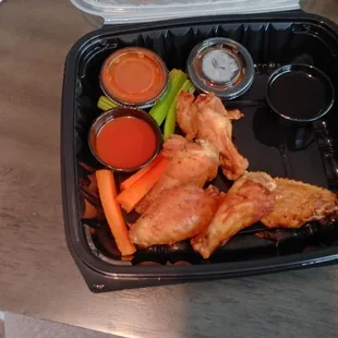 Teriyaki and honey buffalo
