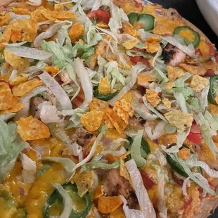 Small Taco Pizza with chicken