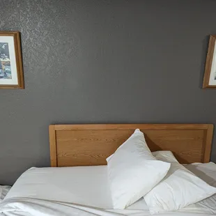 King bed with queen headboard