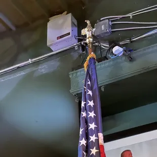 An eagle with no wings. I thank you for flying our flag, but if you&apos;re going to fly it, fly it with a full eagle, not a wingless one