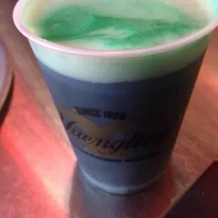 Green beer for St Patrick's day.