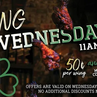 Wing Wednesday 11am-10pm