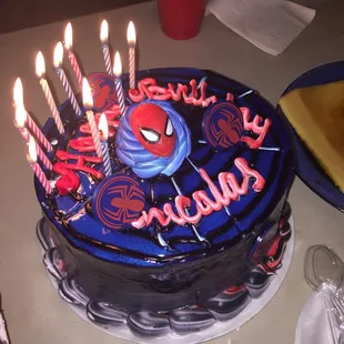 a spiderman birthday cake