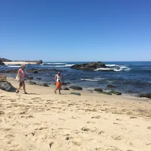 people walking on the beach