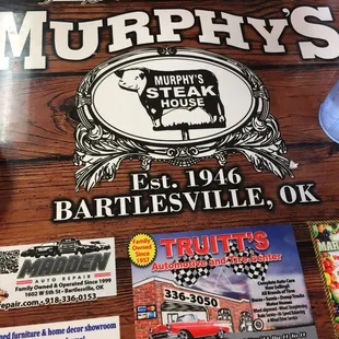 A picture of the table top.