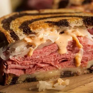 Reuben on Marble Rye