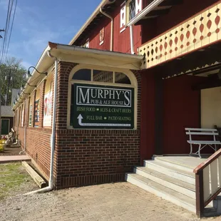 Front of building, Murphy's is in the back bar.
