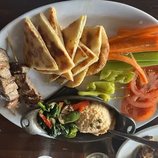 Kabobs with Hummus (No Kabobs $12, Extra Charge for Kabobs)