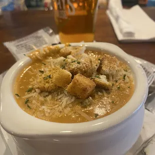 Soup of the day, lobster bisque