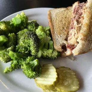 Reuben and broccoli