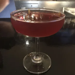 Plane cocktail  I also had a smoking Manhattan but forgot to take a picture. Both were excellent.