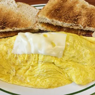 Corned beef and Swiss omelette