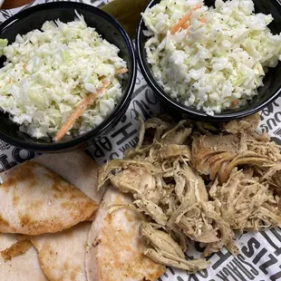 Smoked Turkey, smoked chicken, double slaw