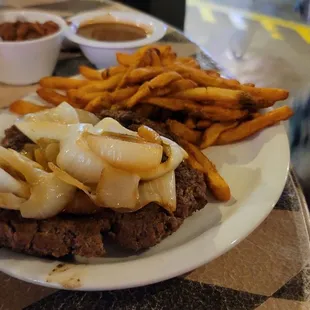 Hamburger Steak with Grilled Onions